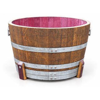 1/2 Fassabschnitt mit Daubenfuss von einem 225L Barrique Weinfass