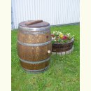Weinfass Regentonne 225L, 88cm Hoch, mit Deckel u. Fassdaubengriff, aufgearbeitet u.geölt