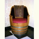 Fass Sessel aus gebrauchtem 225L Weinfass ohne Rckenpolster