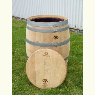 Weinfass 225L Regenwasserfass aus Holz inkl. Deckel 93-95cm hoch