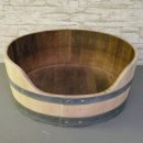 Luxus Hundebett & Katzenbett aus echtem Weinfass |...