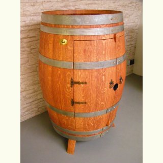 Weinfass Barfass mit großen Türen und zwei Zwischenböden