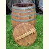 Weinfass Regentonne 225L, 88cm Hoch, mit Deckel u. Fassdaubengriff Premium, aufgearbeitet u.geölt