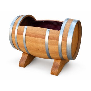 Hochbeet auf Massivholz Lager aus Weinfass