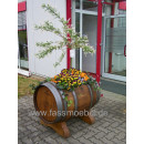 Hochbeet auf Massivholz Lager aus Weinfass