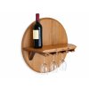 Wandregal mit Glashalter aus Barrique Weinfass Fassboden