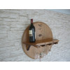 Wandregal mit Glashalter aus Barrique Weinfass Fassboden