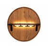 Wandregal mit Glashalter und LED aus Barrique Weinfass