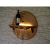Wandregal mit Glashalter und LED aus Barrique Weinfass