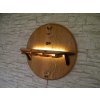 Wandregal mit Glashalter und LED aus Barrique Weinfass