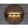 Wandregal mit Glashalter und LED aus Barrique Weinfass