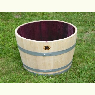 Weinfass Blumenkübel aus einem halben 225L Barrique Weinfass