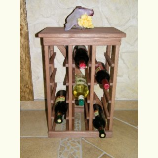 Weinregal aus Holz für 15 Flaschen