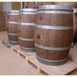 228L Burgund Weinfass gebraucht aufgearbeitet und geölt ca. 88cm hoch 