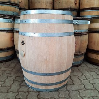 gebrauchtes 228L Burgund Weinfass aufgearbeitet, Ringe fixiert, ungeölt